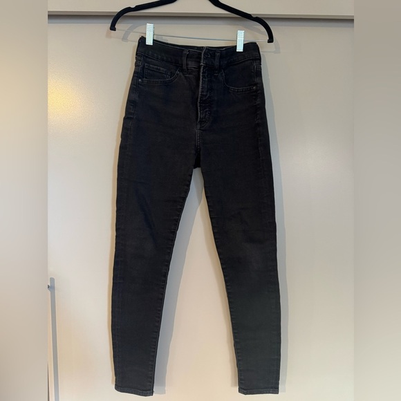 Express Skinny High Rise Jeans Black (Size 0R) - Picture 1 of 8